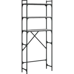 vidaXL vaskemaskineskab 67x25x163 cm konstrueret træ grå sonoma-eg