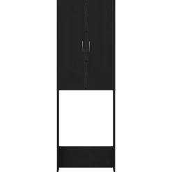 vidaXL vaskemaskineskab 64x25,5x190 cm sort egetræsfarve
