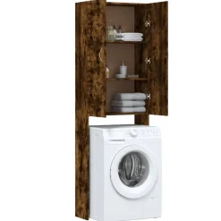 vidaXL vaskemaskineskab 64x25,5x190 cm røget egetræsfarve