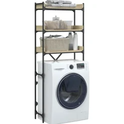 vidaXL vaskemaskineskab 67x25x163 cm konstrueret træ sonoma-eg