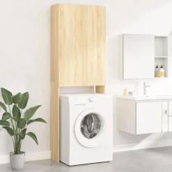vidaXL vaskemaskineskab 64x25,5x190 cm sonoma-eg