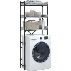 vidaXL vaskemaskineskab 67x25x163 cm konstrueret træ grå sonoma-eg