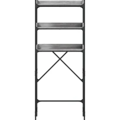 vidaXL vaskemaskineskab 67x25x163 cm konstrueret træ grå sonoma-eg