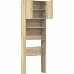 vidaXL vaskemaskineskab 64x24x190 cm konstrueret træ sonoma-eg