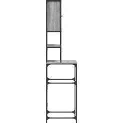 vidaXL vaskemaskineskab 68x48,5x194 cm grå sonoma-eg