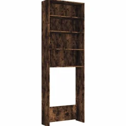 vidaXL vaskemaskineskab 64x24x190 cm røget egetræsfarve