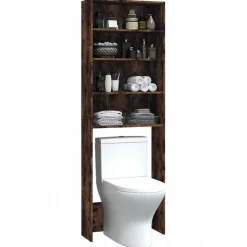 vidaXL vaskemaskineskab 64x24x190 cm røget egetræsfarve
