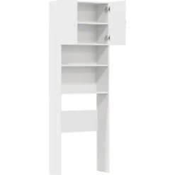 vidaXL vaskemaskineskab 64x24x190 cm konstrueret træ hvid