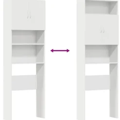 vidaXL vaskemaskineskab 64x24x190 cm konstrueret træ hvid