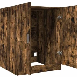 vidaXL vaskemaskineskab 71x71,5x91,5 cm røget egetræsfarve