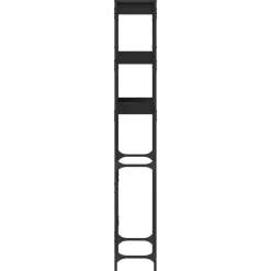 vidaXL vaskemaskineskab 67x25x163 cm konstrueret træ sort