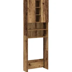 vidaXL vaskemaskineskab 64x25,5x190 cm antikt træ