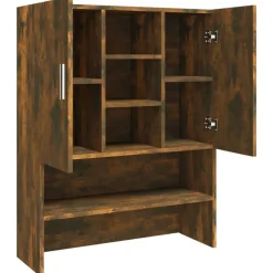 vidaXL vaskemaskineskab 70,5x25,5x90 cm røget egetræsfarve