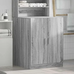 vidaXL vaskemaskineskab 71x71,5x91,5 cm grå sonoma-eg