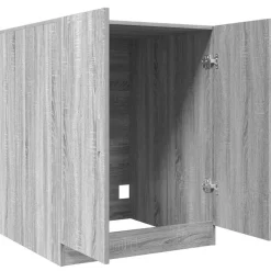 vidaXL vaskemaskineskab 71x71,5x91,5 cm grå sonoma-eg