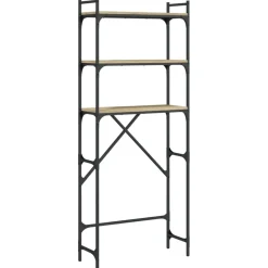 vidaXL vaskemaskineskab 67x25x163 cm konstrueret træ sonoma-eg