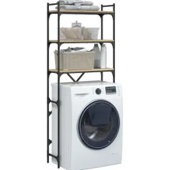 vidaXL vaskemaskineskab 67x25x163 cm konstrueret træ sonoma-eg