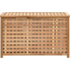 vidaXL vasketøjskurv 77,5 x 37,5 x 46,5 cm massivt valnøddetræ