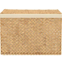 vidaXL vasketøjskurv med 3 rum 75x42,5x52 cm vandhyacint