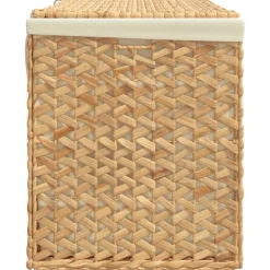 vidaXL vasketøjskurv med 3 rum 75x42,5x52 cm vandhyacint