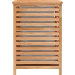 vidaXL vasketøjskurv 45x45x65 cm massivt valnøddetræ