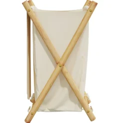 vidaXL vasketøjskurv 41,5x36x63,5 cm bambus cremehvid
