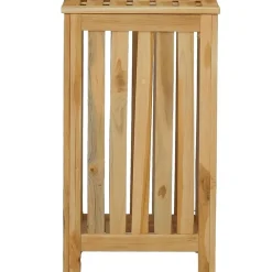 vidaXL vasketøjskurv 35x25x60 cm massivt teaktræ