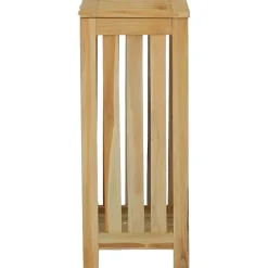 vidaXL vasketøjskurv 35x25x60 cm massivt teaktræ