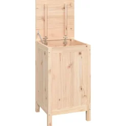 vidaXL vasketøjskurv 44x44x76 cm massivt fyrretræ
