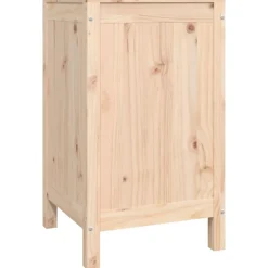 vidaXL vasketøjskurv 44x44x76 cm massivt fyrretræ