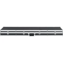 vidaXL våbenkasse 134 x 35 x 12 cm aluminium sort