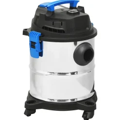 vidaXL våd-/tørstøvsuger 1200 W 20 l sølvfarvet