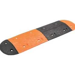 vidaXL vejbump 129x32,5x4 cm gummi gul og sort
