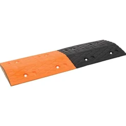 vidaXL vejbump 97x32,5x4 cm gummi gul og sort