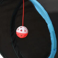 vidaXL 4-vejs kattetunnel 132 cm polyester sort og blå