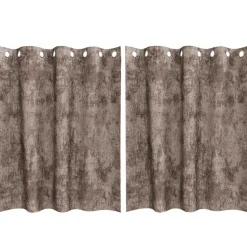 vidaXL Velour Gardiner 2 pcs Cappuccino 140 x 140 cm Fløjl