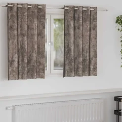 vidaXL Velour Gardiner 2 pcs Cappuccino 140 x 140 cm Fløjl