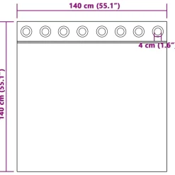 vidaXL Velour Gardiner 2 pcs Cappuccino 140 x 140 cm Fløjl