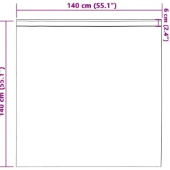 vidaXL Velour Gardiner med gardiner 2 pcs Sølvgrå 140 x 140 cm Fløjl
