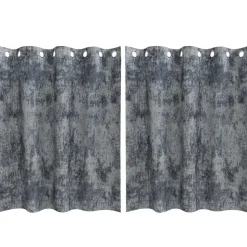 vidaXL Velour Gardiner med gardiner 2 pcs Sølvgrå 140 x 140 cm Fløjl