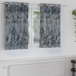 vidaXL Velour Gardiner med gardiner 2 pcs Sølvgrå 140 x 140 cm Fløjl