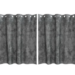 vidaXL Velour Gardiner med gardiner 2 pcs Grå 140 x 140 cm Fløjl