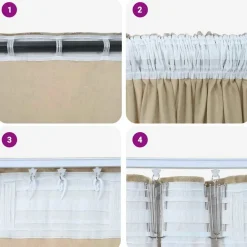 vidaXL Velour Gardiner med gardiner 2 pcs Creme 140 x 140 cm Fløjl