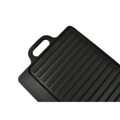 vidaXL vendbar grillpande i støbejern 2 stk. 38x23 cm