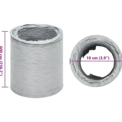 vidaXL ventilationsslange 6 m Ø10 cm PVC