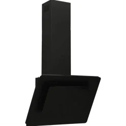 vidaXL væghængt emhætte 60 cm rustfrit stål og hærdet glas sort