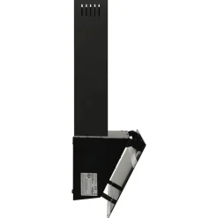 vidaXL væghængt emhætte 60 cm stål og hærdet glas sort