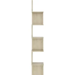 vidaXL væghængt hjørnehylde 20x20x127,5 cm konstrueret træ sonoma-eg