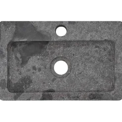 vidaXL væghængt håndvask 38x24x6,5 cm marmor grå