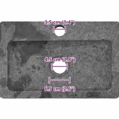 vidaXL væghængt håndvask 38x24x6,5 cm marmor grå